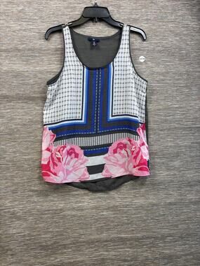 Gap Tank Top Womens M Multicolor Floral Lightweight Sheer Chiffon Print